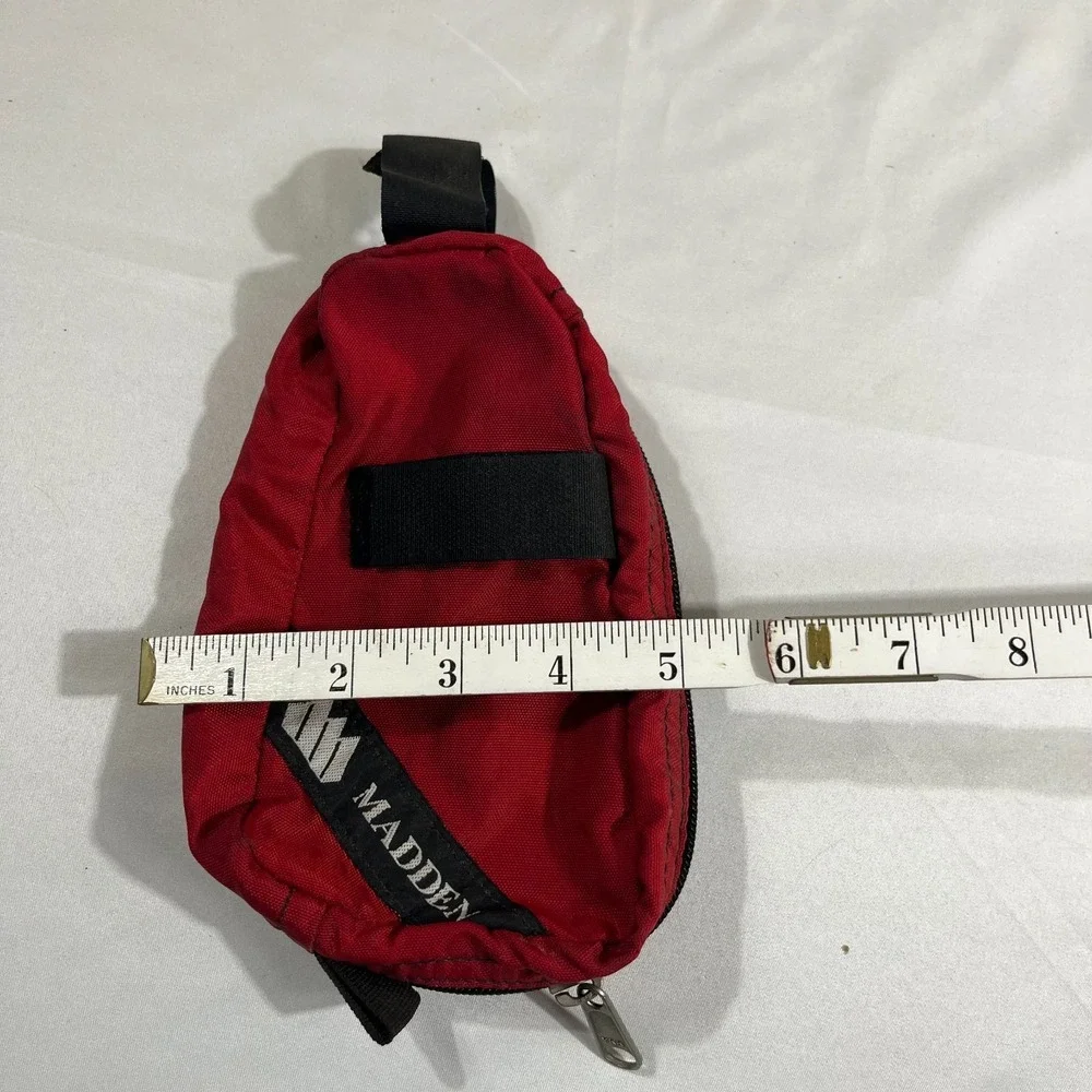 Madden Red Cordura Tech Pouch Gorpcore Y2K Utility Sling Bag Case 7x5 Bike Bag